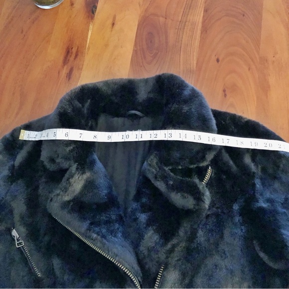 NWOT The Kooples Luxury Black Faux Fur Moto Bike Jacket Outerwear. Large. - Picture 13 of 16